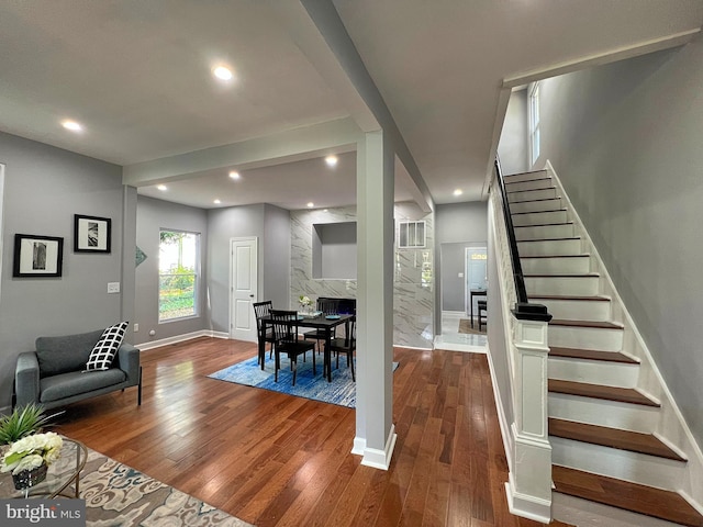 interior space featuring hardwood / wood-style floors