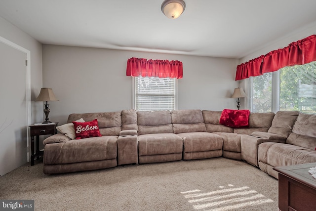 view of carpeted living room