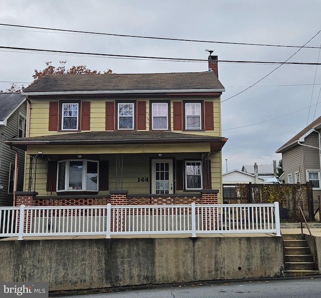 view of front of house featuring covered porch