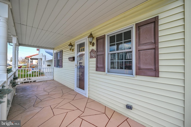 view of patio / terrace featuring a porch