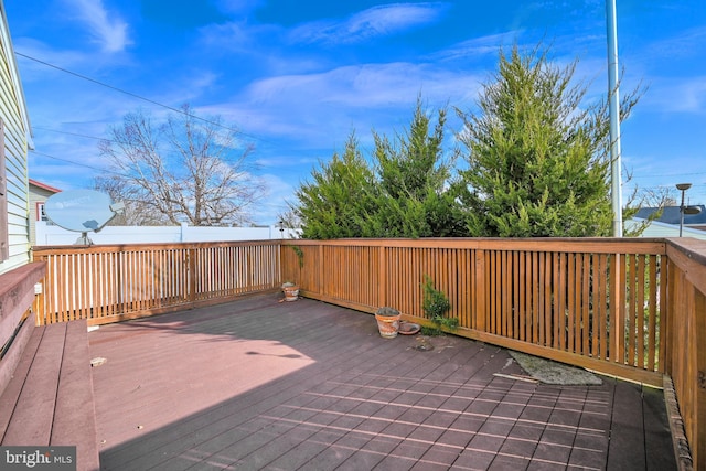 view of wooden terrace