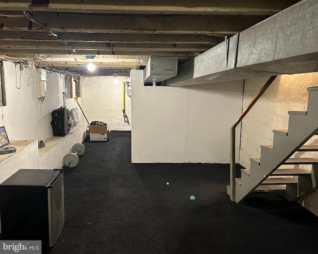 view of basement