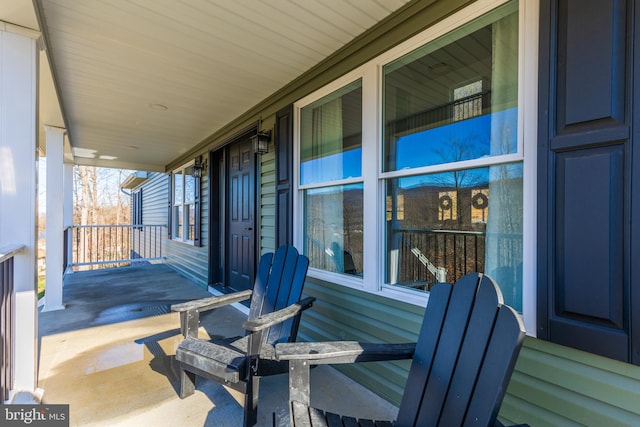 exterior space with covered porch