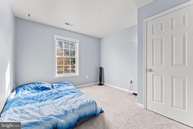 view of carpeted bedroom