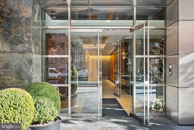 view of doorway to property