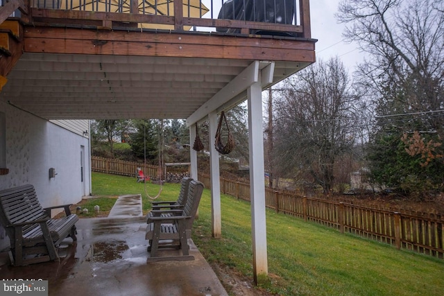 view of patio / terrace with a wooden deck