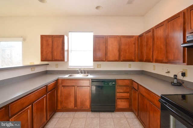 kitchen featuring black appliances and sink