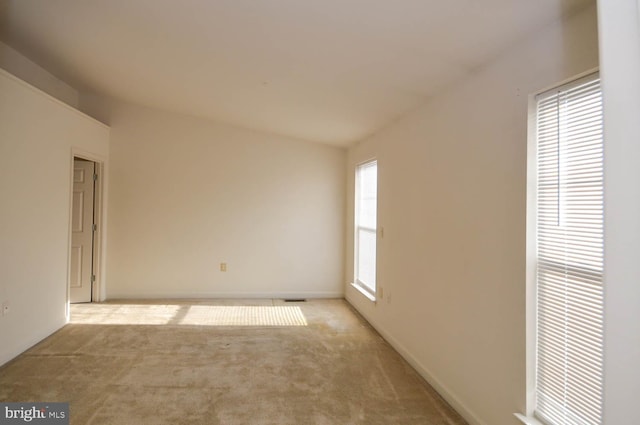 view of carpeted spare room