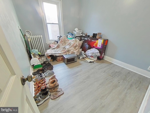 interior space featuring light wood-type flooring