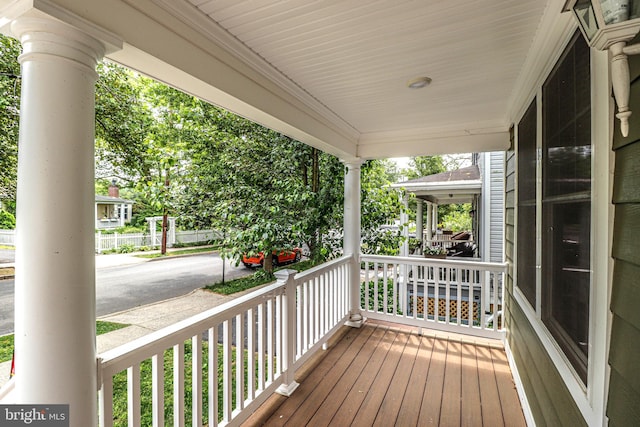 view of wooden terrace