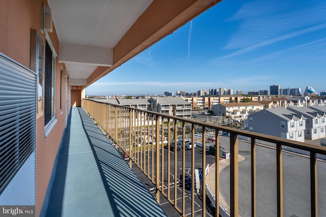 balcony with a city view