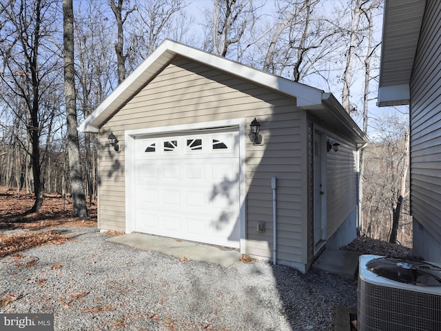 garage featuring central AC