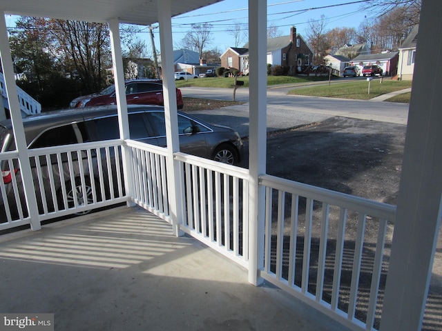 balcony featuring a porch