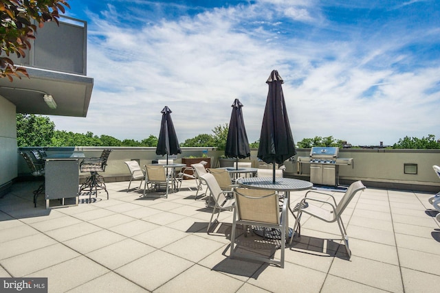 view of patio featuring grilling area