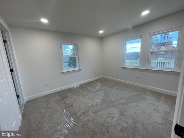 view of carpeted empty room