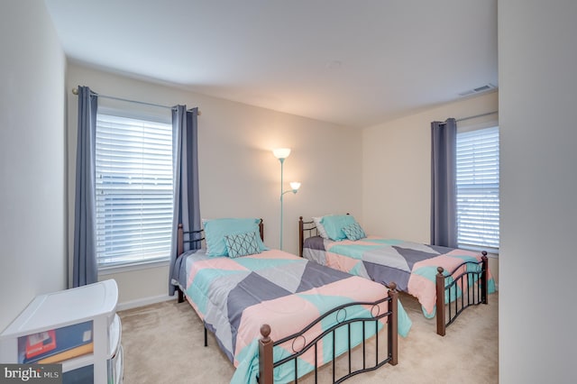 view of carpeted bedroom