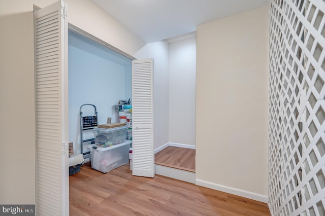 hallway featuring light hardwood / wood-style floors