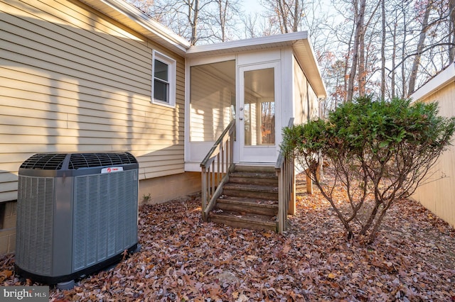 entrance to property with central air condition unit