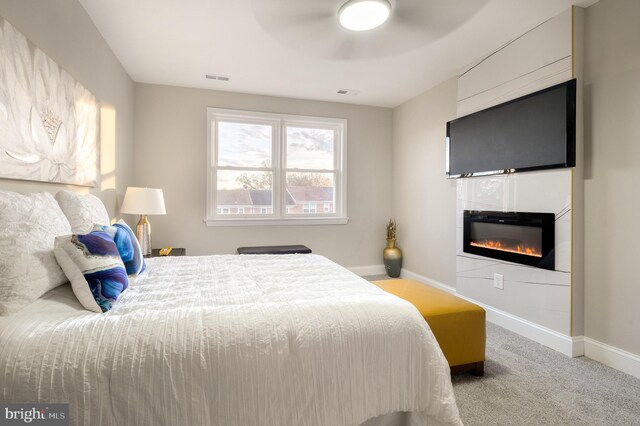 view of carpeted bedroom