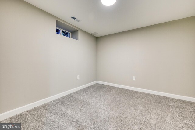 view of carpeted empty room