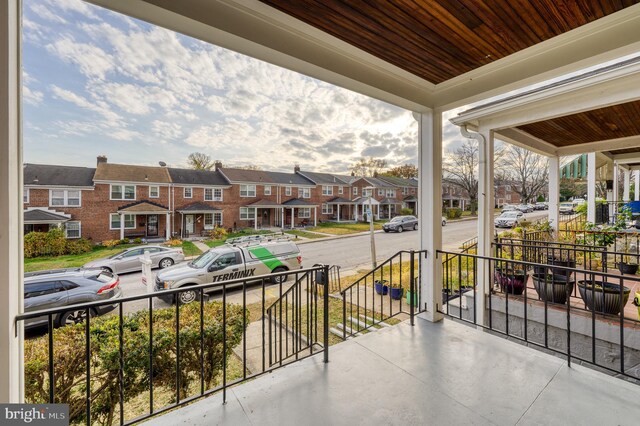 balcony with covered porch