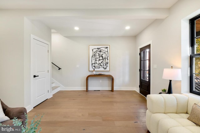 interior space featuring light hardwood / wood-style flooring