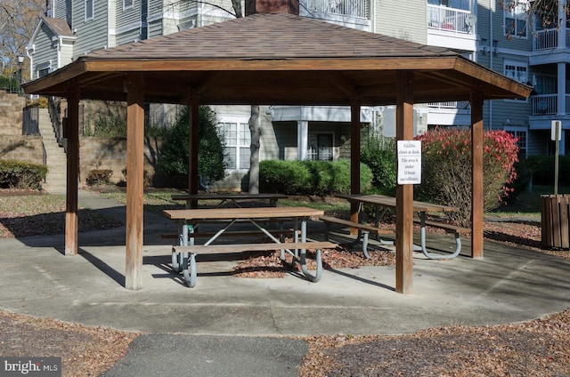 view of property's community featuring a gazebo