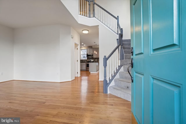 entryway featuring light wood-type flooring