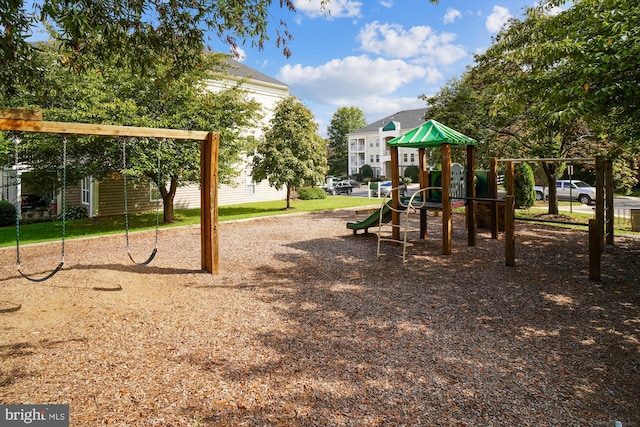 view of jungle gym