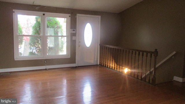 foyer featuring hardwood / wood-style flooring