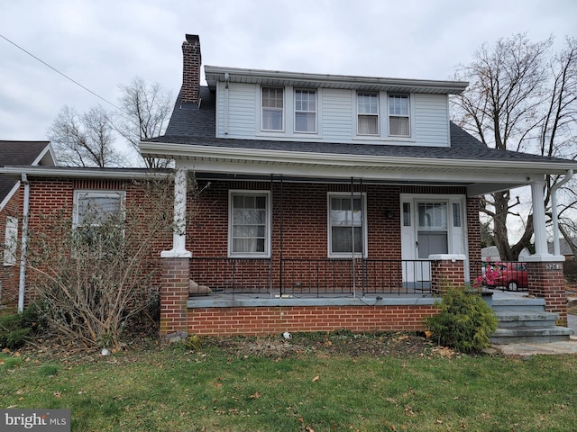 view of front of home featuring a porch