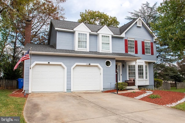 view of front of house featuring a garage