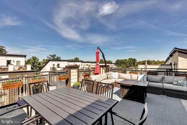 view of patio / terrace with an outdoor living space