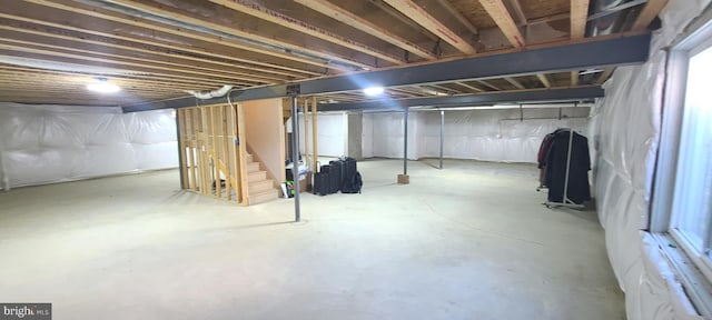 view of basement