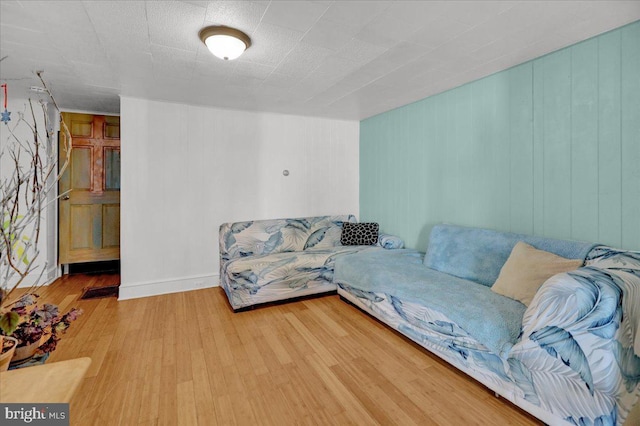 living room with wood-type flooring