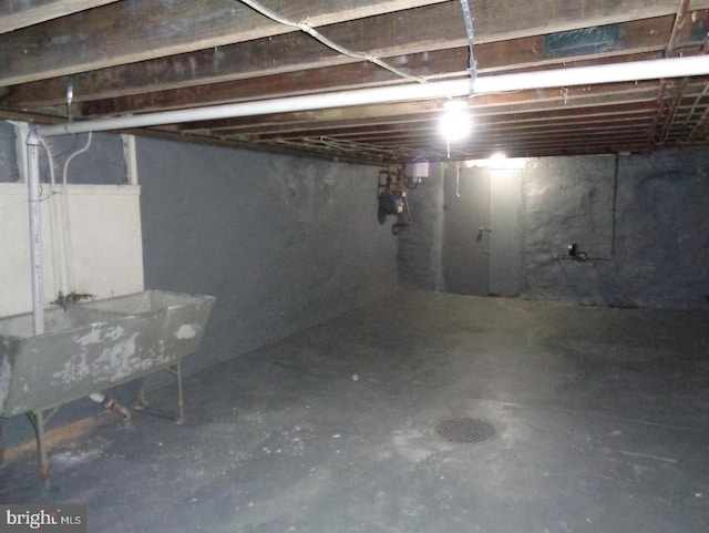 view of basement