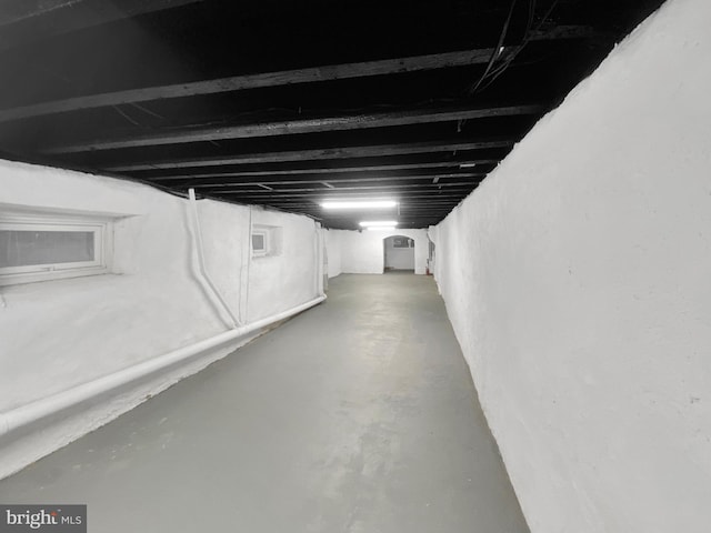 view of basement