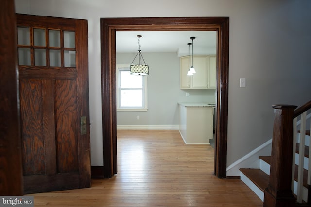 interior space with light wood-type flooring