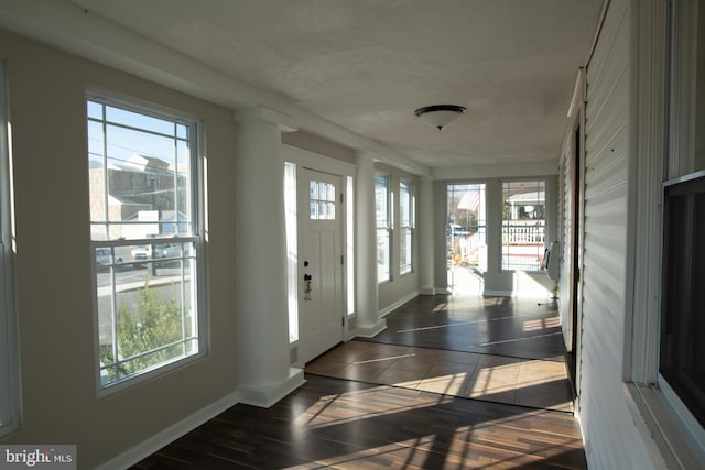 interior space featuring dark hardwood / wood-style floors