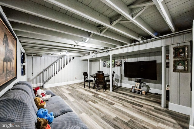 interior space featuring hardwood / wood-style flooring