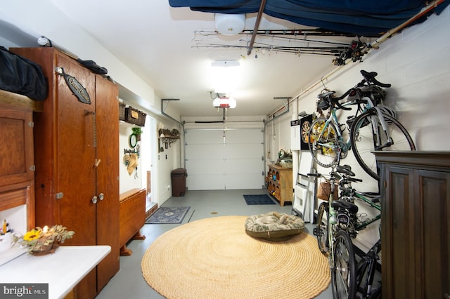 garage featuring a garage door opener