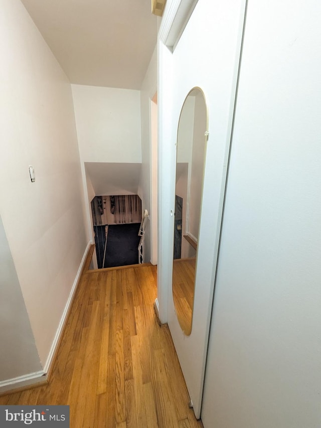 hallway featuring light hardwood / wood-style floors