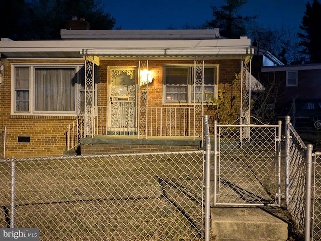 bungalow-style house with covered porch