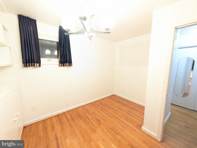 empty room featuring light hardwood / wood-style flooring