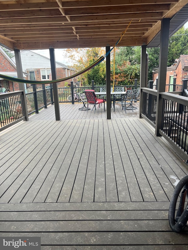 view of wooden terrace