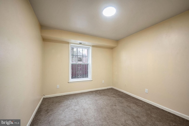 view of carpeted empty room