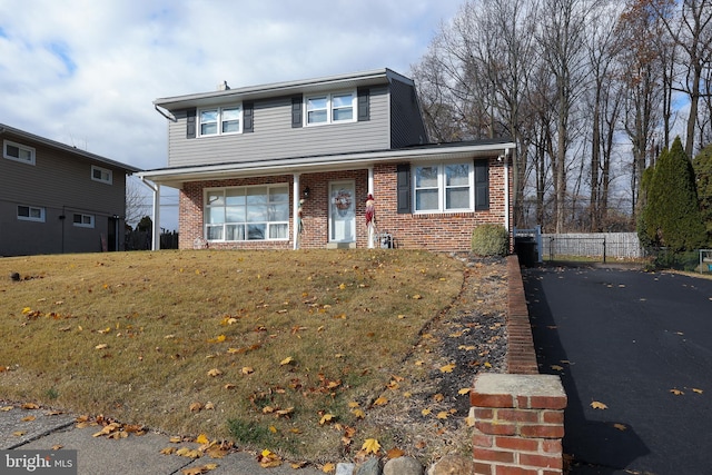 view of front property with a front yard