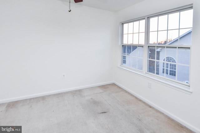 view of carpeted spare room