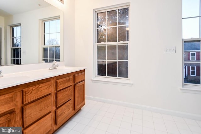 bathroom featuring vanity