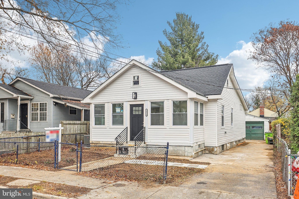 view of bungalow